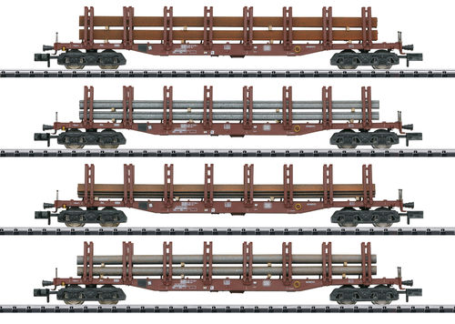 Minitrix N 15484 Güterwagen-Set Stahltransport   Ep.IV