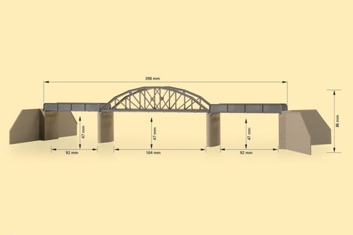 Auhagen 14483  Stahlbrücke  Bausatz in Spur N